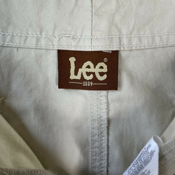 Lee Womens Cropped Capri Cargo Pants Tan Beige Pockets Size 9M New - Picture 8 of 12